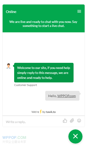 Tawk.to 在线聊天窗口